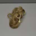 CJL HAIR Claw Clip Short Ponytail Hair Extensions DIY Bendable Metals Messy Bun Hair Piece for Wonen Wavy Curly Synthetic Fake Hairpieces Gloden Blonde and Beach Blonde Tips