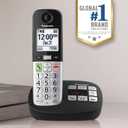 Panasonic Cordless Phone, Easy to Use with Large Display and Big Buttons, Flashing Favorites Key, Built in Flashlight, Call Block, Volume Boost, Talking Caller ID, 1 Cordless Handset - KX-TGU430B