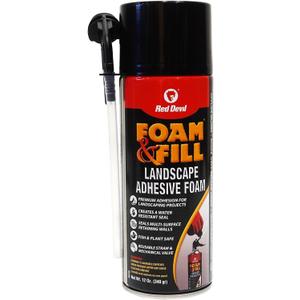 Red Devil 0916 Spray Foam & Fill Landscape Adhesive Foam, Gap Filler, 12 oz, Black, 1 Pack