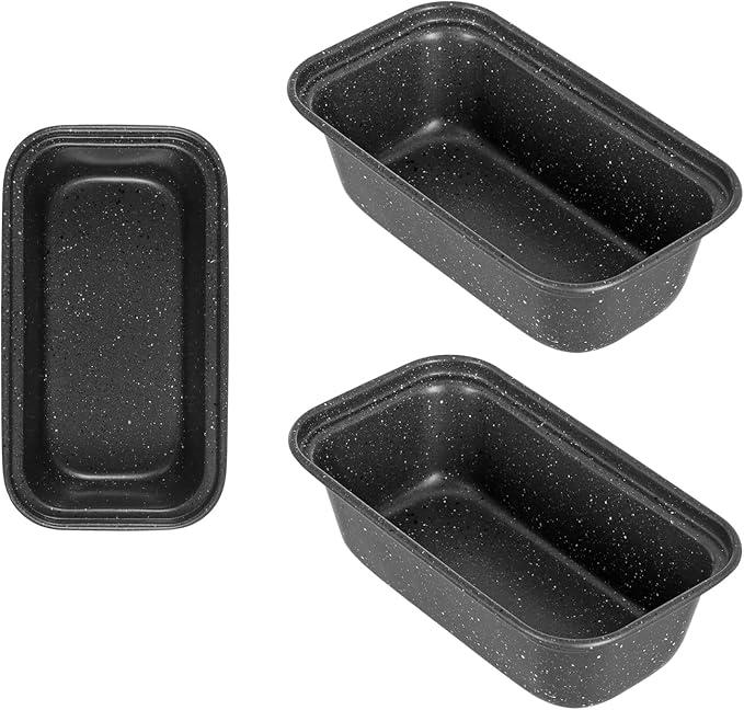 Walooza Mini Loaf Pan, 6x3 Inch Nonstick Bread Pans for Baking, Oven & Air Fryer Safe Small Banana Bread & Meatloaf Pan, Carbon Steel Baking Tins for Homemade Bread (Mini Loaf Pan(3pack))