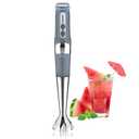 Cordless Immersion Blender: Cordless Hand Blender USB Rechargeable, 21-Speed & 3-Angle Adjustable with 304 Stainless Steel Blades for Milkshakes | Smoothies | Soup| Puree | Baby Food (Grey)