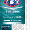 Clorox 16x20x1 Air Filter, MERV 8 Pleated HVAC AC Furnace Air Filters for Lint, Dust and Pollen, MPR 600 & FPR 5 Pack of 4