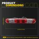Dasbecan GM25890530 Red Rear Center High Mount Brake Light Compatible with GMC Sierra Chevy silverado 1500 2500 HD 3500 HD 2007-2014 Replace 923-247 25890530 Led Red Housing 3rd Tail Brake Lamp