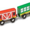 Melissa & Doug Wooden Magnetic Train Cars - 8 Piece Educational and Skill-Building Wooden Toy for Boys and Girls