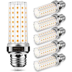 LED Light Bulb 6pcs 150W Equivalent 2500Lumen 3000K Warm White 20W LED Corn Light Bulb E26/E27 Base Non-Dimmable Ceiling Fan Light Bulbs for Home Garage Kitchen Indoor