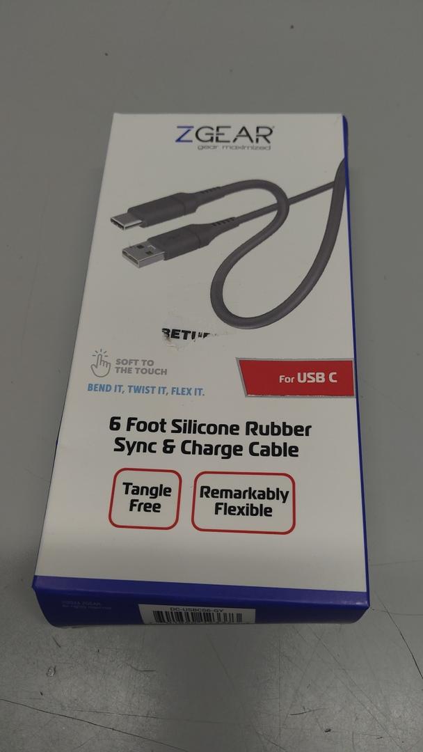 6 Foot Silicone Rubber Sync & Charge Cable