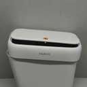 JOYBOS Bathroom Trash Can with Lid, 3 Gallon Small Garbage Can with Press Top Lid, 10L Dogproof Slim Plastic Narrow Trash Bin for Toilet, Office, Bedroom, Living Room, Grey