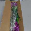 20 Bundles Artificial Flowers for Outdoors, UV Resistant Fake Realistic Flowers with Plastic Plants Spring Decor, Faux Silk Flowers for Outside Window Box Front Porch Planter Decor-Purple