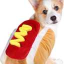 Dog Hot Dog Costume, Dog Halloween Costumes Funny Pet Hot Dog Costume for XS Small Medium Dogs Cats Pets (Small)