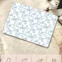 Seorsok Compatible with New MacBook Air 13.6 inch Case M4 M3 M2 2025 2024-2022 Release A3240 A2681 A3113 Touch ID,Elegant Sage Blue Flower Plastic Hard Shell Case with Keyboard Cover,Blooming Floral