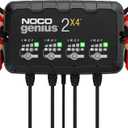 NOCO GENIUS2X4, 4-Bank, 8A (2A/Bank) Smart Car Battery Charger, 6V/12V Automotive Charger, Battery Maintainer, Trickle Charger, Float Charger and Desulfator for Motorcycle, ATV and Lithium Batteries
