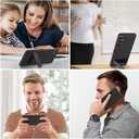 for Samsung Galaxy A07 2025 Phone Case with Glass Screen Protector, [3 Stand Ways] Metal Kickstand/Stand Silicone TPU Slim Fit Shockproof Protective Cover Case for Samsung Galaxy A07 - Black