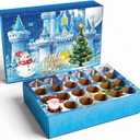 Christmas Advent Calendar Boxes to Fill, DIY Empty Advent Calendars Christmas Boxes Countdown Gift Punch Board Game Prize Xmas Holiday Party Decoration for Kids, Family(24 Days)