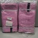 12 Pack Extra Large Moving Bags, Heavy Duty Packing Bags with Zippers and Handles for Space Saving, Clothes Storage, College Essentials, Travel, Pink