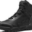 Men's Military Tactical Boots - Lightweight and Durable Work Boots for Outdoor, Combat, Jungle, Hiking, Backpacking (8, Black)