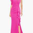 Ouyisha Mother of The Bride Dress 2025 Satin Long Mermaid Formal Evening Party Gowns with Ruffle Size S