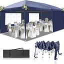 Outvita 10x20ft Ez Pop Up Canopy, Portable Instant Canopy Tent with 4 SideWalls for Outdoor Events, Party, Wedding, Birthday,Graduation