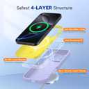Miracase Magnetic for iPhone 16 Pro Max Case, [Soft Anti-Scratch Microfiber Lining], Compatible with MagSafe, Liquid Silicone Case Shockproof Drop Protection Phone Case for 16 ProMax,Light Purple
