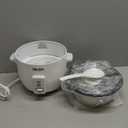 AROMA Rice Cooker, 3-Cup (Uncooked) / 6-Cup (Cooked), Small Rice Cooker, Oatmeal Cooker, Soup Maker, Auto Keep Warm, 1.5 Qt, White, ARC-363NG