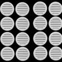 White 4" Round Plastic Soffit Air Vent 50 Pack