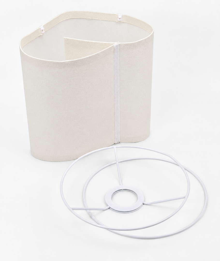 Small White Lampshade, 7.75"