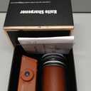 Knife Sharpener Tool, Rolling Knife Sharpener Kit, Knife Sharpening with Diamonds and Ceramic for Steel of Any Hardness, Kitchen knife Sharpener with 15 & 20 Degree Magnetic Angle(Brown)