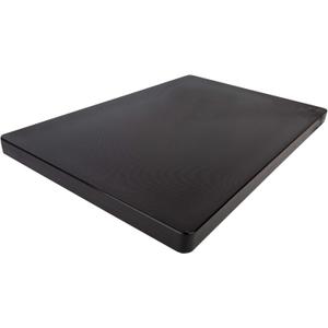 Restaurant Thick Black Plastic Cutting Board, 18 x 12 x 1 Inch Superior HDPP Poly, NSF for Commercial Kitchens