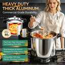 23-24QT Aluminum Pressure Cooker with Pressure Gauge, Heavy-Duty Large Capacity Pressure Canner for Restaurant, Catering, Canteen & Bulk Food Cooking, Compatible with Gas & Induction Stoves