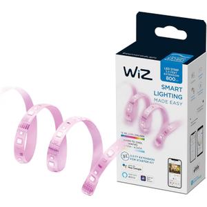WiZ 3FT RGB Wi-Fi LED Smart Color Changing Light Strip Extension - Connects to Your Existing 2.4Ghz Wi-Fi - Control with Wiz Connected App - Works with Google Home, Alexa and Siri Shortcuts