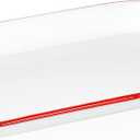 Red Co. 13.5 x 10 Enamelware Metal Classic 1.6-Quart Rectangular Serving Tray, Solid White/Red Rim