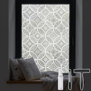 DKTIE Bohemian Stained Glass Window Film Easy to Install 35.4" x 78.7"