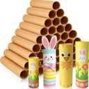 Henoyso 72 Pcs Cardboard Tubes for Crafts, Thick Toilet Paper Rolls Empty for Kids Classroom Projects End of School Year Crafts Mother's Day DIY Gift Supplies (1.77 x 10 Inch,Brown)