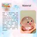 Crystal Sequin Octopus Taba Squishy  Cute Taba Stress Relief Toy, Kawaii Fidget Ball for Desk, Office & Gifts (Glitter Pink)