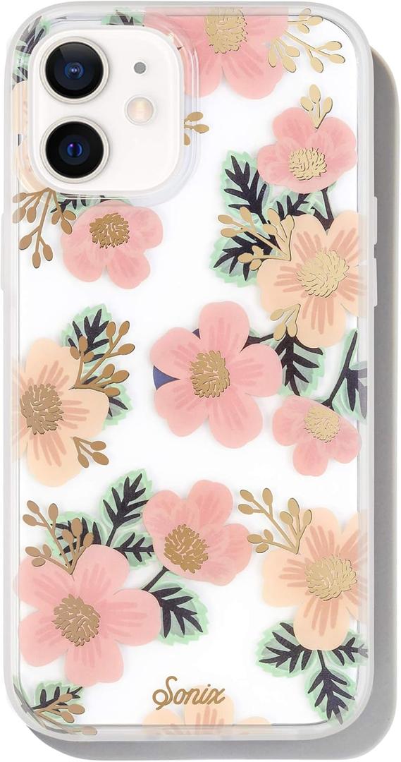 2 x Sonix Southern Floral Case for iPhone 12 / 12Pro [10ft Drop Tested] Women's Protective Pink Flower Clear Cover for Apple iPhone 12, iPhone 12 Pro, (297-0231-0011)