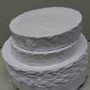 U-QE 100 Pieces White Plastic Plates - White Disposable Plates - Premium Hard Plastic Disposable Plates for Wedding and Party Use Including 50 Dinner Plates 10 '' & 50 Dessert Plates 7.5 ''