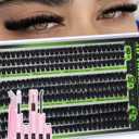 100D Volume Lash Clusters Kit 8-10-12MM Fluffy Eyelash Clusters Short Lash Extension Kit 243 Pcs Thick Clusters Eyelash Extensions D-Curly 3D Look Individual Lashes Kit by Newcally