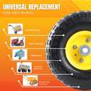AR-PRO (4 Pack) 10" Pneumatic Tire and Wheel, 4.10/3.50-4, 5/8" Bearings, 4pk