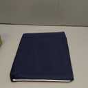 Simplebrand Blue Sheer Curtains 84 Inches Long, Light Filtering Rod Pocket Solid Color Sheer Window Curtain Panels, Elegant Curtains & Drapes for Bedroom 2 Panels (Navy Blue, 42" W x 84" L)