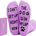 Mothers Day Gifts for Mom Wife Grandma Daughter, Gifts for New Mom Sister, Anniversary, Christmas Gift for Women Mom Dog Lovers, Valentines Day for Her Women, Funny Fuzzy Slipper Socks.