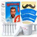 Super Nose Wax Kit Men,120g Wax, 30 Applicators | Ear & Nose Hair Removal Waxing Kit for Women | Includes 15 Balm Wipes & 10 Mustache Guards | Lasts 6 Weeks | Nasal Waxing Kit for Gift