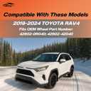 17 Inch Hubcaps Compatible with 2019-2025 Toyota RAV4 Factory Steel Wheels, Snap-On Wheel Covers, Durable ABS Replacement Hubcaps Set of 4 (Black)
