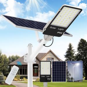 10000W Split Type Solar Street Light with Ultra-Long Runtime ,Outdoor Heavy Duty solar Parking Lot ,6500K High power Commercial security light , Dusk to Dawn, IP65 Waterproof ,Use for Pole Or Wall