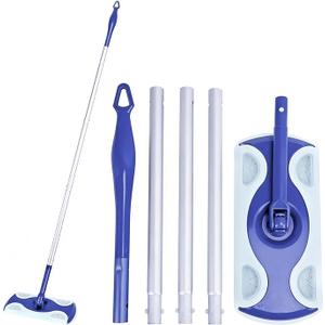 YeeBeny Mop Handle Compatible with Swiffer, Swiffer Mop Handle Only, Extra Long Detachable Handle for Swiffer Total Length 4.26 ft, Artificial Mechanical Design for High and Far Cleaning (Blue)