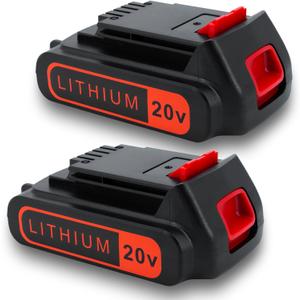 4.0Ah 20V Max Lithium Ion Battery Compatible with LBXR20 LBX20 LBX4020 Series - Extended Runtime for Cordless Power Tools - 2-Pack (Non-Original)