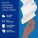 Scott Professional Standard Roll Toilet Paper, Bulk (04460), 2-Ply, Elevated Design, White, Individually Wrapped (80 Rolls of 550 Sheets, 44,000 Sheet Total)