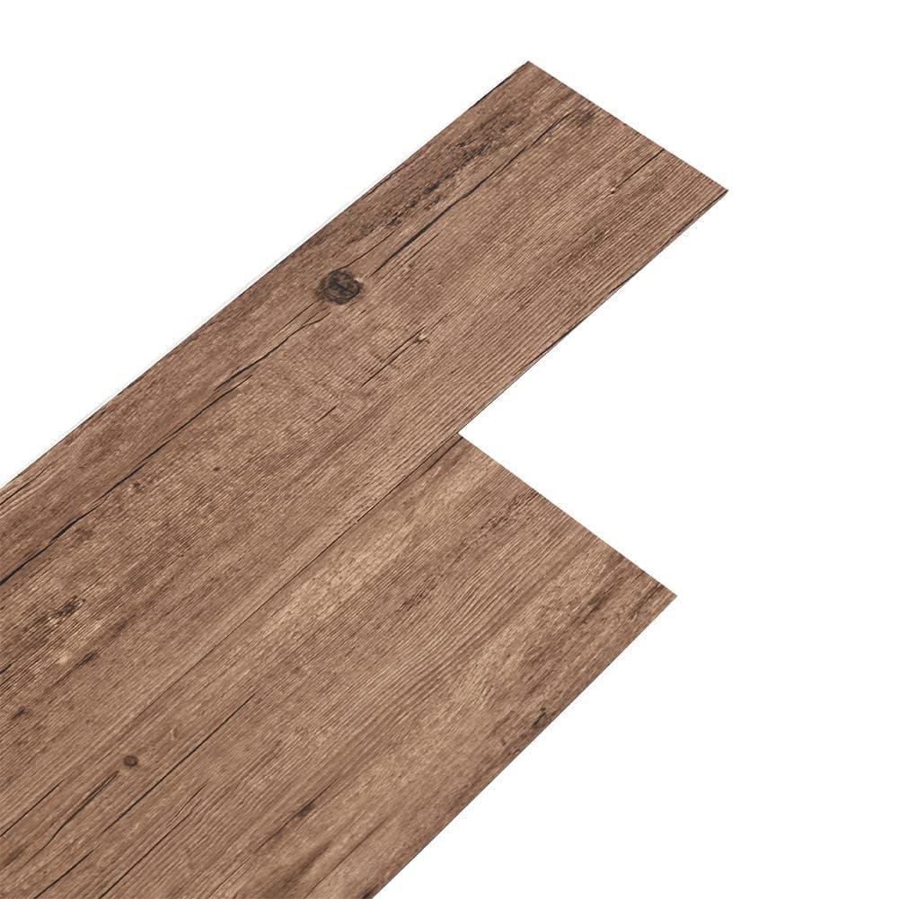 Peel and Stick Floor Tile, INMOZATA 36-Pack 54 Sq.Ft Self Adhesive Vinyl Plank Flooring Wood Grain Look 36x6 Inch Waterproof Tile Sticker for Bedroom, Living Room, Kitchen, RV (Natural Walnut)