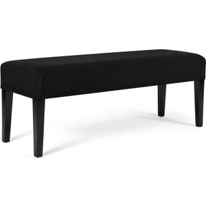 WOMACO Dining Room Bench Covers Stretch Spandex Upholstered Bench Seat Cushion Slipcovers for Kitchen Dining Bench Seat Protector (Black, Medium)