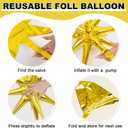 9Pcs Gold Star Balloons, Large Explosion Star Foil Balloons, Metallic Gold Mylar Spike Balloon for Birthday Wedding Anniversary New Year Christmas Graduation Party, 3 Pcs 27Inch & 6 Pcs 22Inch