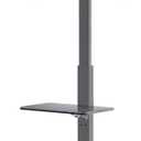 Universal Floor TV Stand,TV Floor Mount Stand with Removable Shelf for 32-75 inch TV up to 110 lbs, Swivel and Height Adjustable Tall TV Stand for Bedroom,Office(TCP01-2-M-A02)