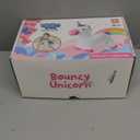 iPlay, iLearn Bouncy Pals Hopping Unicorn Horse, Toddler Girl Inflatable Bouncing Animal Hopper Toy, Outdoor Indoor Plush Ride on Bouncer, Baby Birthday Gift 18 Month 2 3 4 Year Old Kid - Unicorn